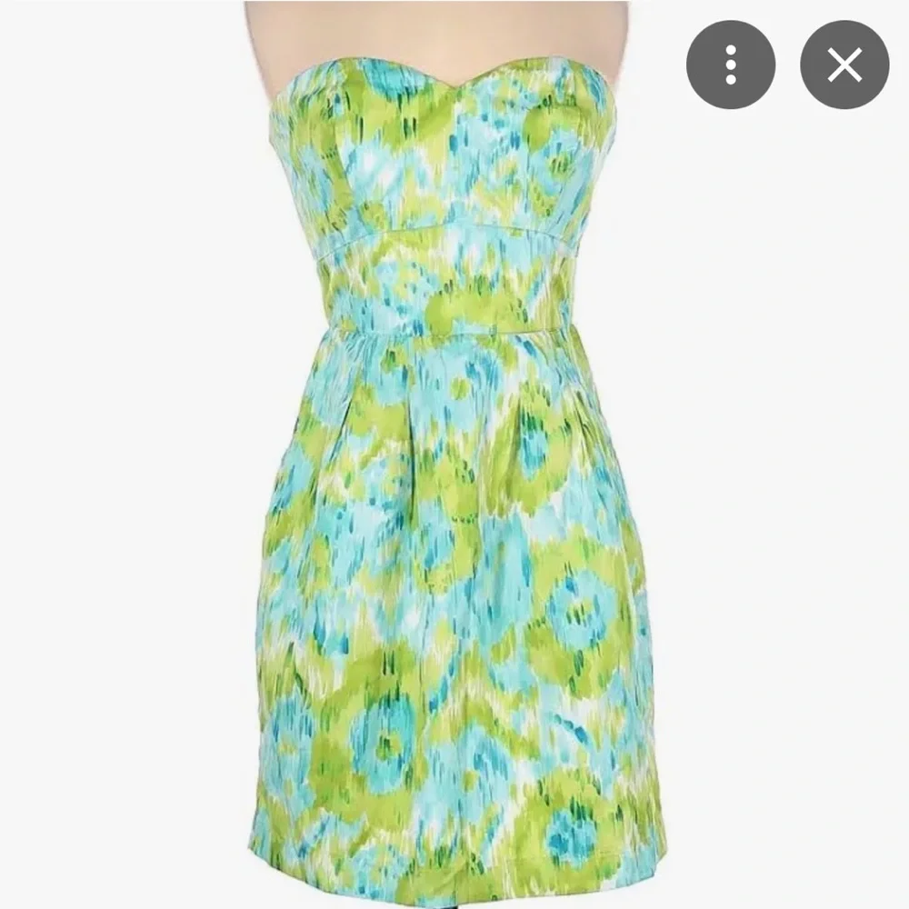 Walter by Walter Baker Strapless Dress Blue and Green Size Small - Picture 1 of 7